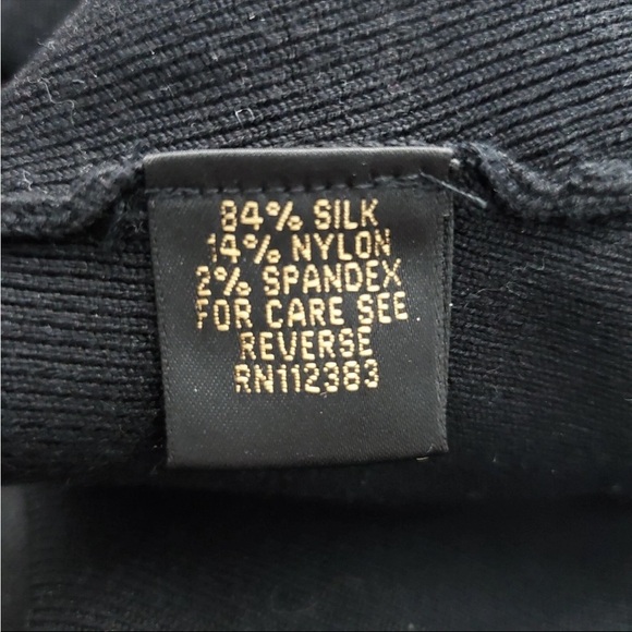 Reba silk blend beaded collar black semi formal halter top dark romantic Medium - Picture 10 of 10